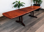 REFINISHED Danish MCM Rosewood Table Self Storing, 65