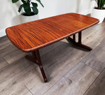 REFINISHED Danish MCM Rosewood Table Self Storing, 65