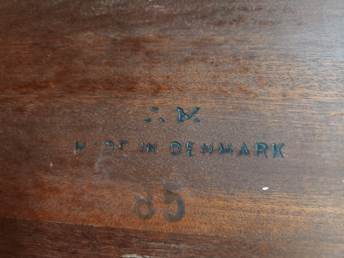 REFINISHED Danish MCM Rosewood Table Self Storing, 65