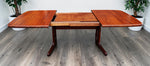 REFINISHED Danish MCM Rosewood Table Self Storing, 65