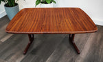 REFINISHED Danish MCM Rosewood Table Self Storing, 65
