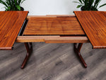 REFINISHED Danish MCM Rosewood Table Self Storing, 65