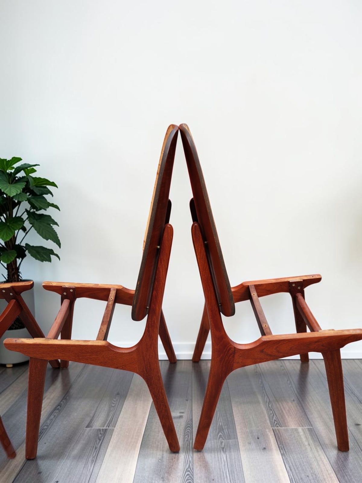 8 RESTORED Danish MCM Teak Shield Back Chairs by A. H. Olsen, will be REUPHOLSTERED