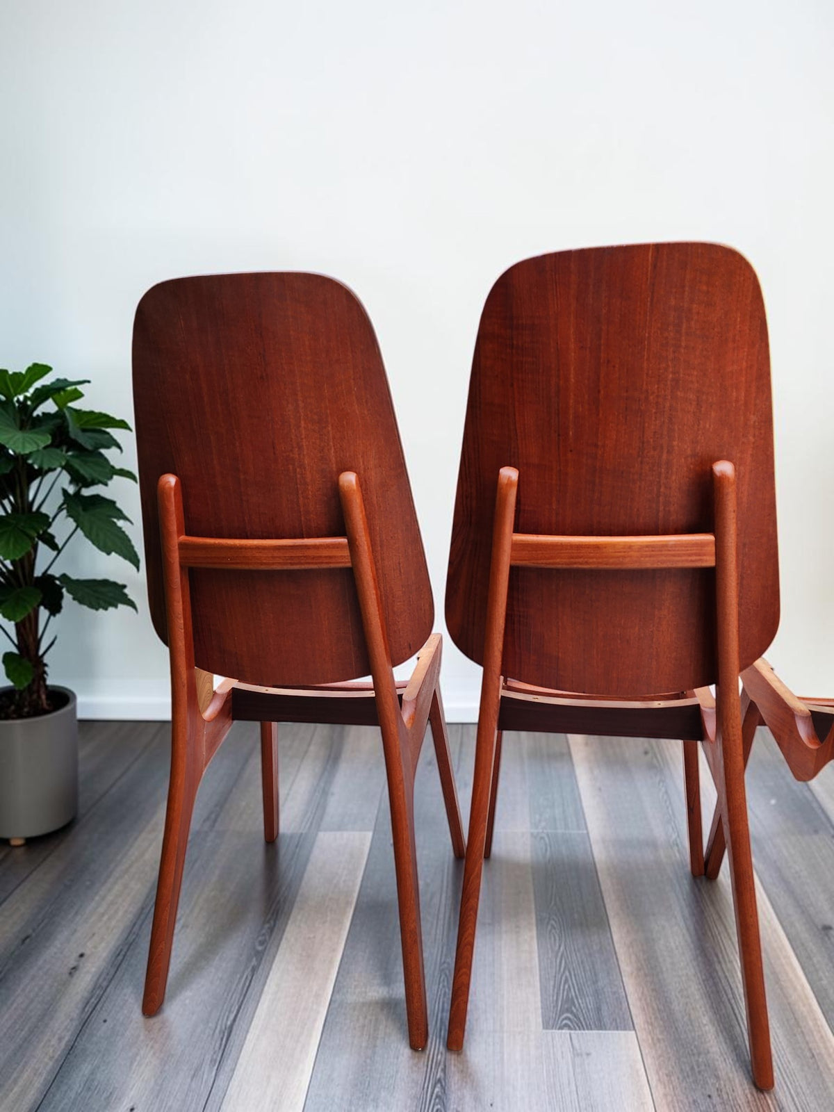 8 RESTORED Danish MCM Teak Shield Back Chairs by A. H. Olsen, will be REUPHOLSTERED