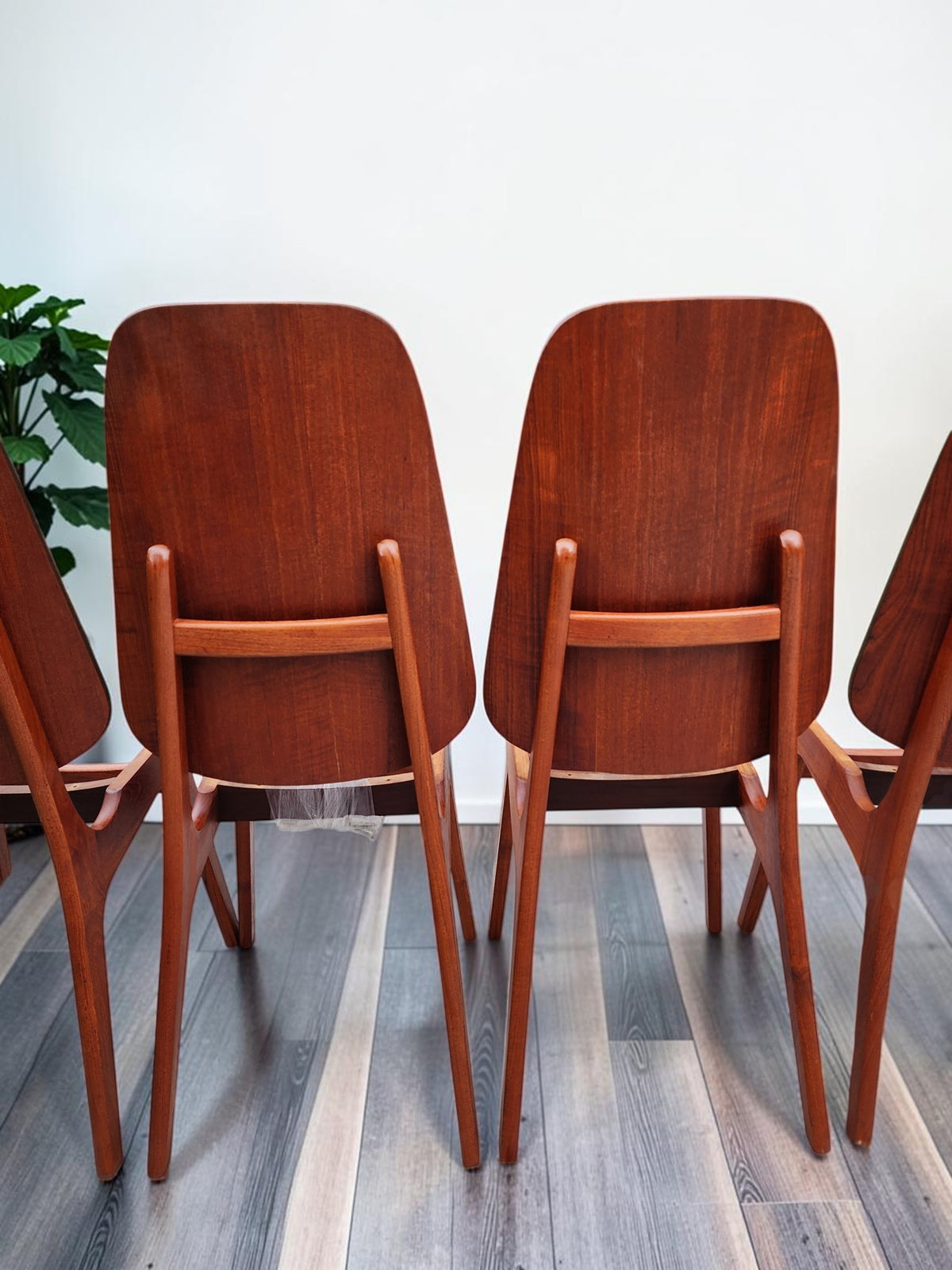 8 RESTORED Danish MCM Teak Shield Back Chairs by A. H. Olsen, will be REUPHOLSTERED