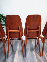 8 RESTORED Danish MCM Teak Shield Back Chairs by A. H. Olsen, will be REUPHOLSTERED 5