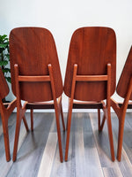 8 RESTORED Danish MCM Teak Shield Back Chairs by A. H. Olsen, will be REUPHOLSTERED 6