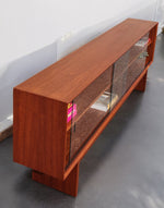 REFINISHED Danish MCM Teak TV Media Console by Clausen & Son w Finished Back 73