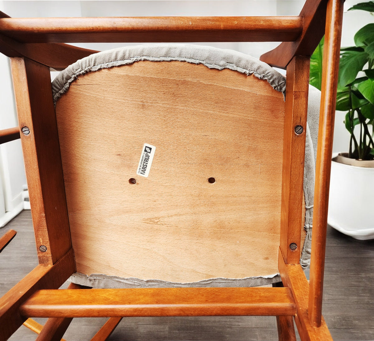 4 RESTORED Danish Mid Century Modern Teak Chairs by Farstrup