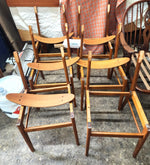 6 RESTORED Danish Mid Century Modern Teak & Beech Chairs by Farstrup 12