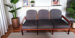 REFINISHED  Danish Mid Century Modern Teak & Cane Sofa 8