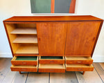 REFINISHED Danish Mid Century Modern Teak Highboard 59