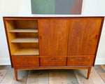 REFINISHED Danish Mid Century Modern Teak Highboard 59