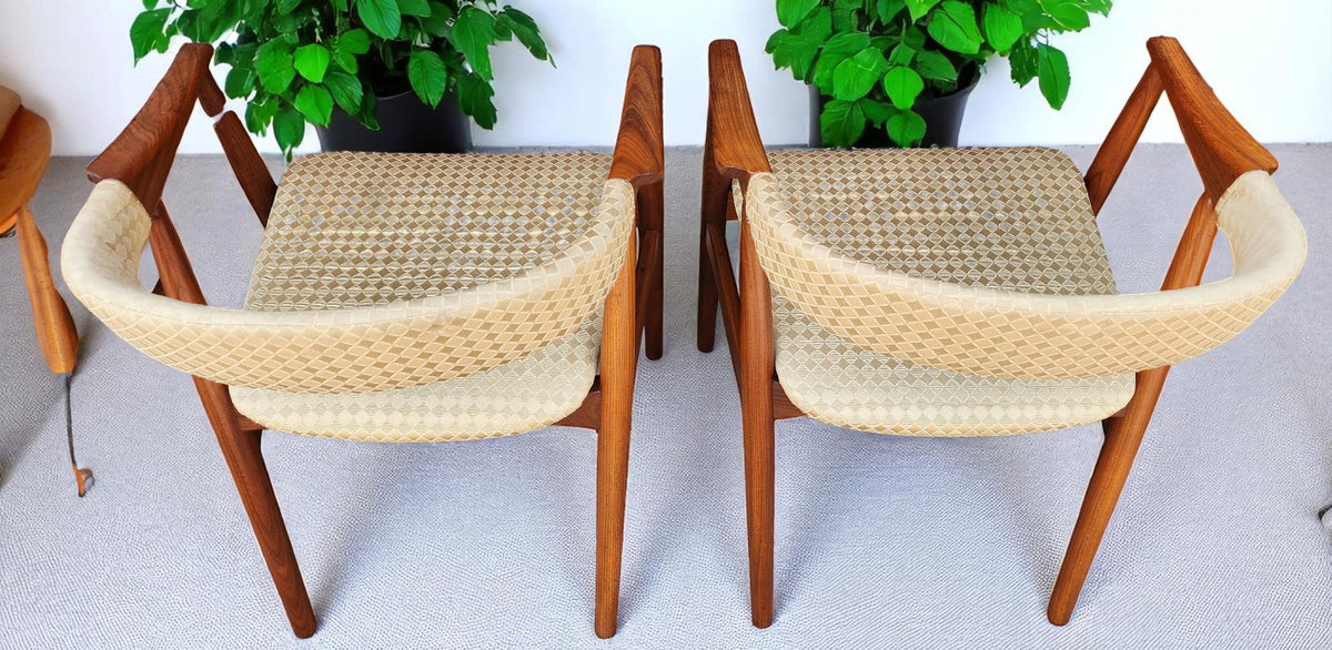 2 REFINISHED Danish Mid Century Modern Teak Armchairs by Th. Harlev (2 pairs available)