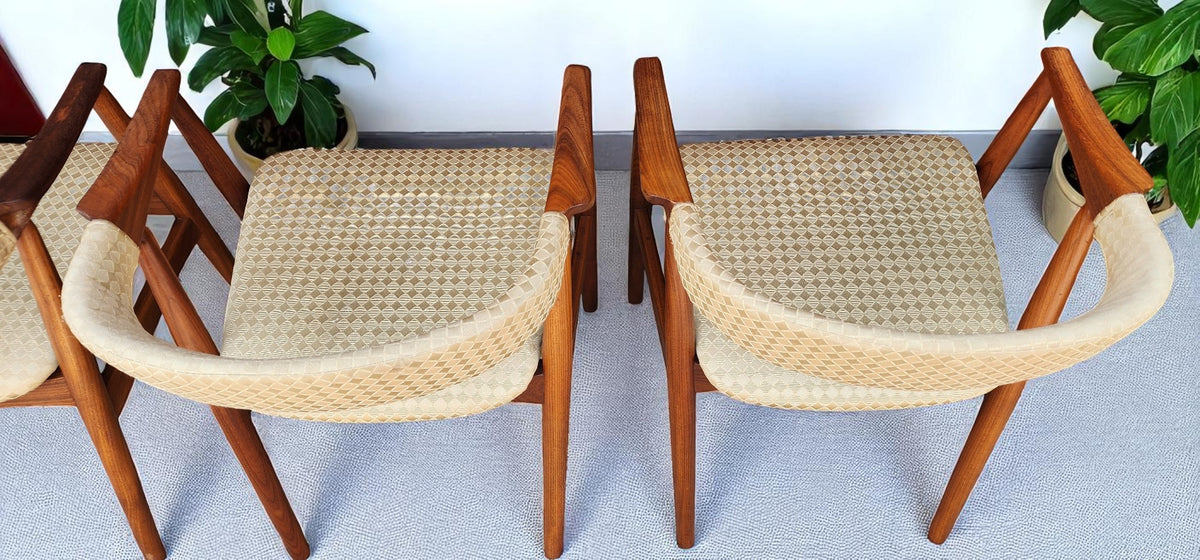 2 REFINISHED Danish Mid Century Modern Teak Armchairs by Th. Harlev (2 pairs available)