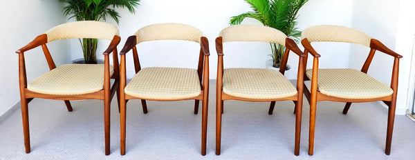 2 REFINISHED Danish Mid Century Modern Teak Armchairs by Th. Harlev (2 pairs available)