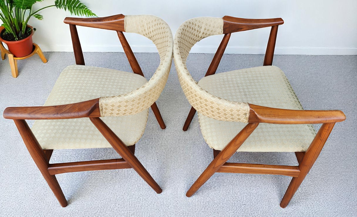 2 REFINISHED Danish Mid Century Modern Teak Armchairs by Th. Harlev (2 pairs available)