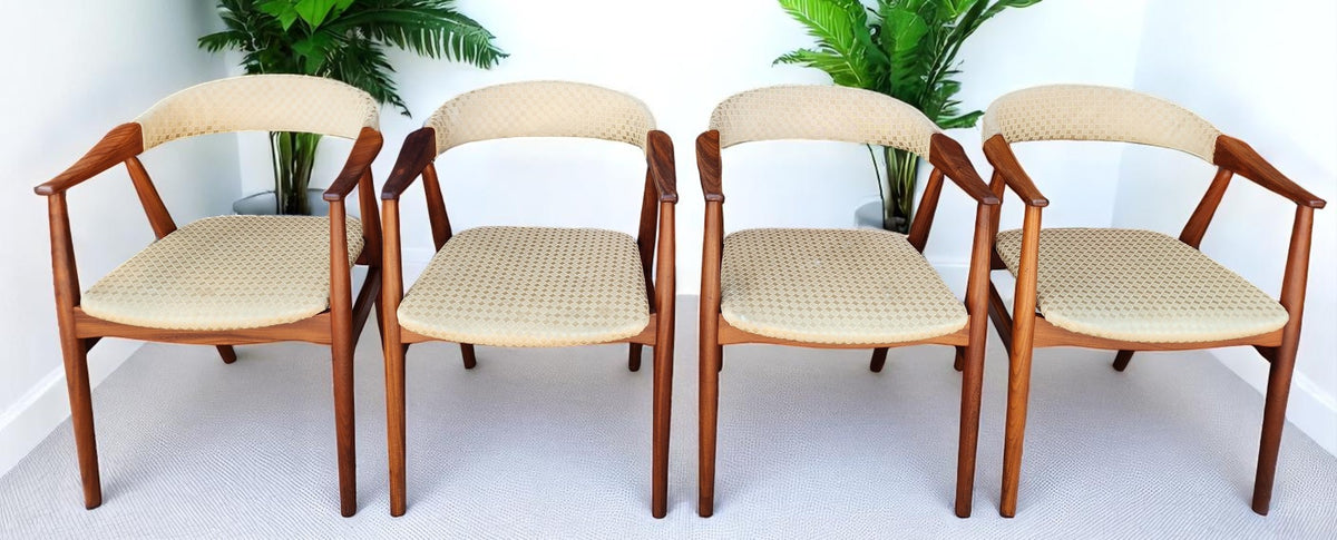 2 REFINISHED Danish Mid Century Modern Teak Armchairs by Th. Harlev (2 pairs available)
