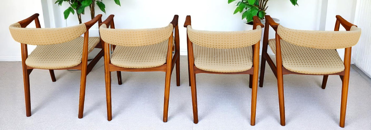 2 REFINISHED Danish Mid Century Modern Teak Armchairs by Th. Harlev (2 pairs available)