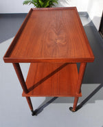 REFINISHED Danish Mid Century Modern Teak Bar Cart or Drinks Trolley 6