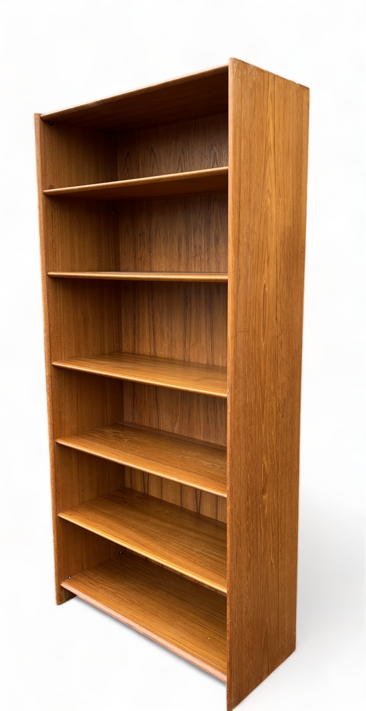 RESTORED Danish Mid Century Modern Teak Bookcase by DYRLUND  H 77"