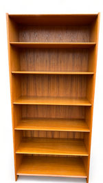 RESTORED Danish Mid Century Modern Teak Bookcase by DYRLUND  H 77