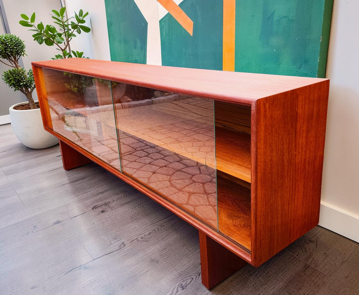 REFINISHED Danish MCM Teak Console by Axel Christensen for ACO Møbler 71