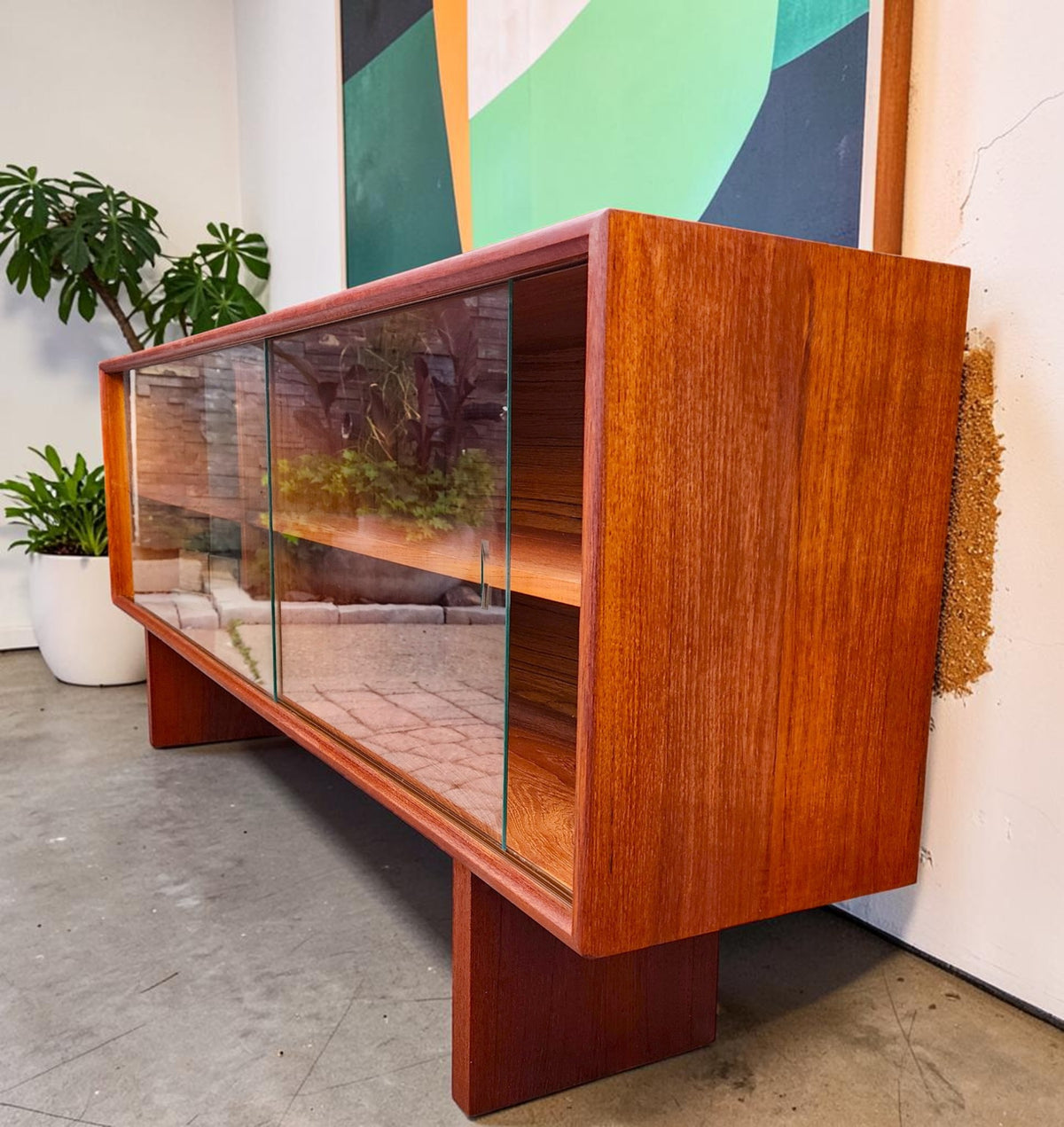 REFINISHED Danish MCM Teak Console by Axel Christensen for ACO Møbler 71