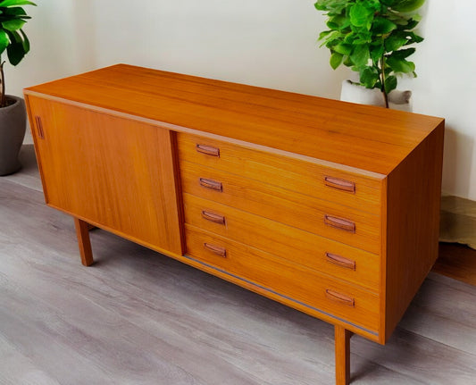 REFINISHED Danish MCM Teak Sideboard Buffet 60"