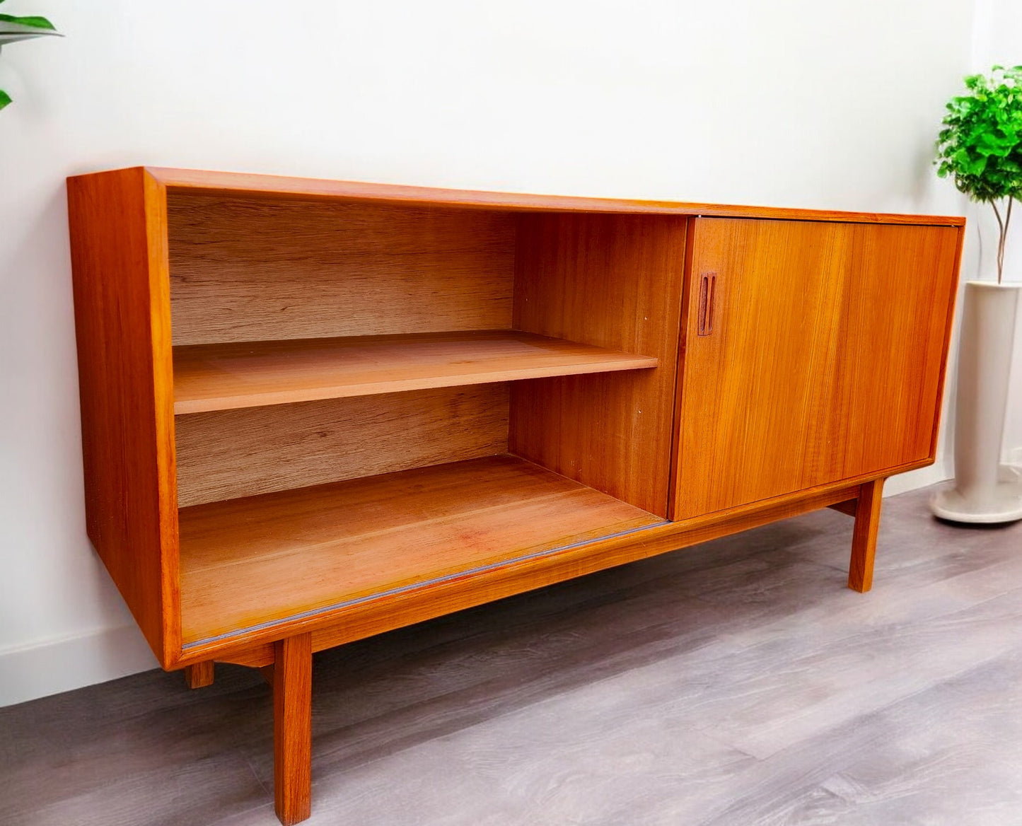 REFINISHED Danish MCM Teak Sideboard Buffet 60"