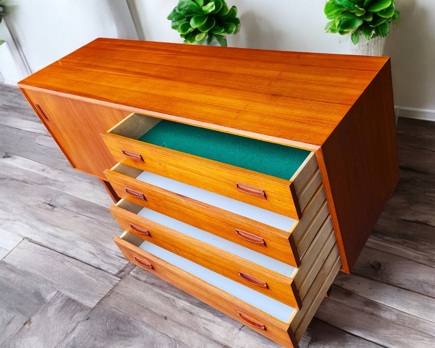 REFINISHED Danish MCM Teak Sideboard Buffet 60"