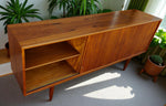 REFINISHED Danish Mid Century Teak Credenza Buffet 6 ft Narrow 7