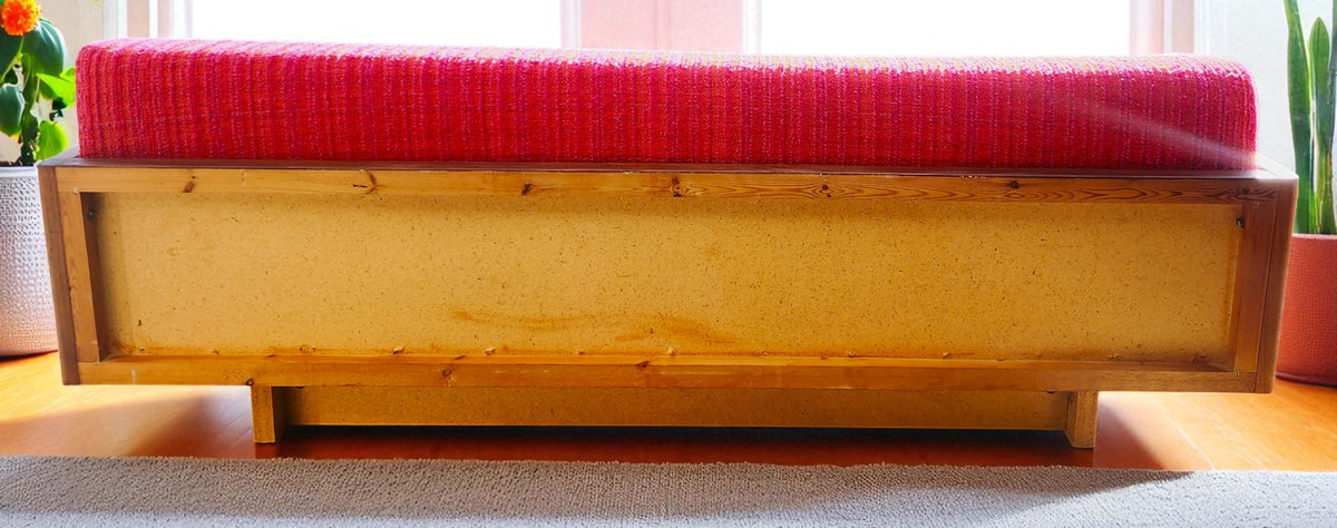 REFINISHED Danish Mid Century Modern Teak Daybed with Storage Drawer