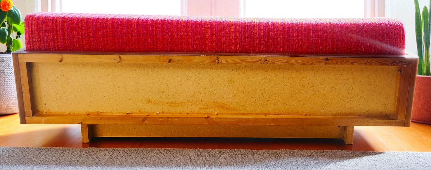 REFINISHED Danish Mid Century Modern Teak Daybed with Storage Drawer