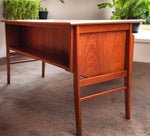 Coming***REFINISHED Danish MCM Teak Desk with Bookcase Back by Gunnar Nielsen for Tibergaard 3