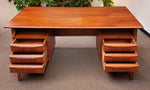 Coming***REFINISHED Danish MCM Teak Desk with Bookcase Back by Gunnar Nielsen for Tibergaard 4