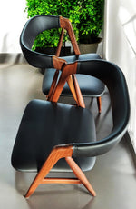 2 RESTORED REUPHOLSTERED Danish MCM Teak Armchairs by Th. Harlev #205 10