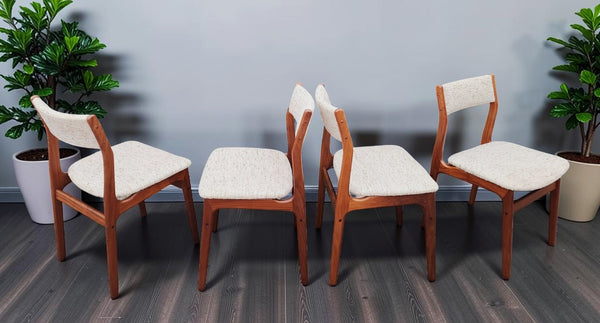 4 RESTORED Danish Mid Century Modern Teak Chairs by D-Scan