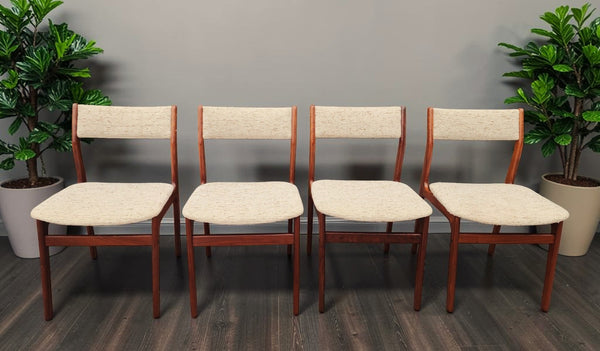 4 RESTORED Danish Mid Century Modern Teak Chairs by D-Scan