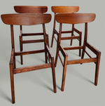 4 REFINISHED REUPHOLSTERED Danish Mid Century Modern Teak Chairs by Farstrup 6