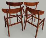 4 REFINISHED REUPHOLSTERED Danish Mid Century Modern Teak Chairs by Farstrup 7