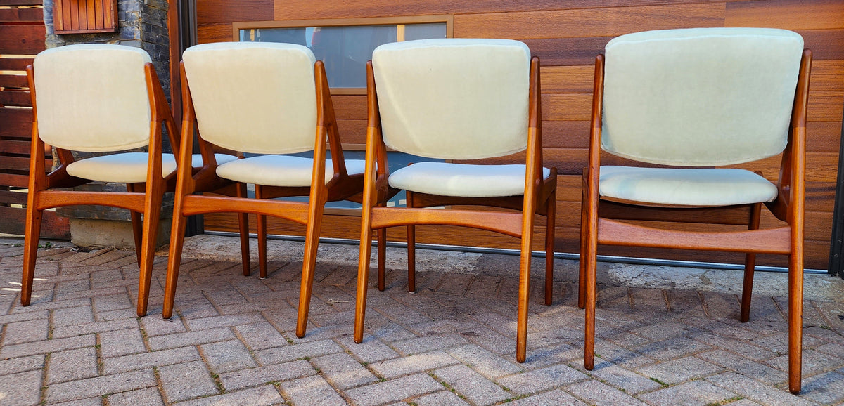 Choose Fabric***REFINISHED Danish Mid Century Modern Teak Chairs Swivel-Back by Arne Vodder