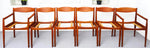 6 REFINISHED REUPHOLSTERED in wool mohair Danish MCM Teak Chairs by Bramin 6
