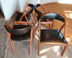 4 RESTORED Danish Mid Century Modern Kai Kristiansen Teak Chairs, Model 31 3