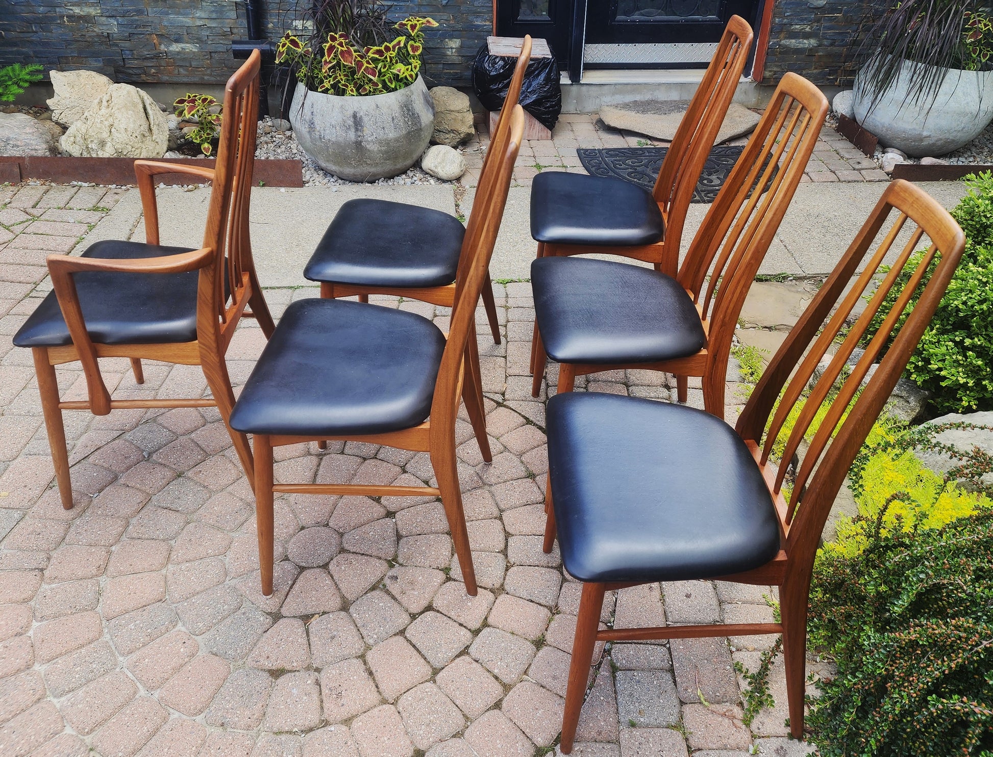 RESTORED Danish Mid Century Modern Teak Dining Chairs by Niels Kofoe