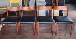 4 REFINISHED REUPHOLSTERED Danish MCM Teak Chairs by P. Volther for Frem Rojle 14