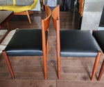 4 REFINISHED REUPHOLSTERED Danish MCM Teak Chairs by P. Volther for Frem Rojle 5