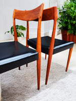 4 RESTORED Danish Mid Century Modern Teak Chairs by Sorø Stolefabrik w wide seats 4
