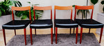 4 RESTORED Danish Mid Century Modern Teak Chairs by Sorø Stolefabrik w wide seats 7