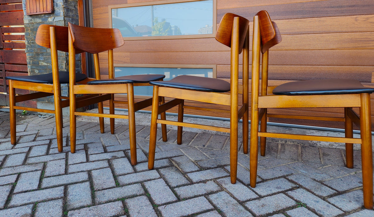 RESTORED Danish Mid Century Modern Teak Chairs by Farstrup, Set of 4 (or 8)